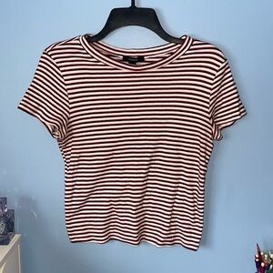 Red white and blue striped T-shirt